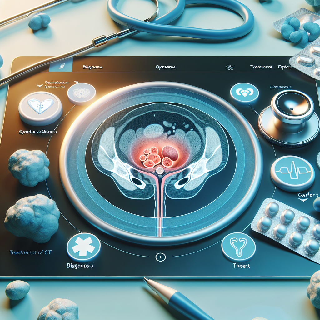 Diagramma che illustra i sintomi, la diagnosi e il trattamento della prostatite per il benessere del paziente.